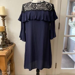 Much Muchette Lace Front Ruffle Dress